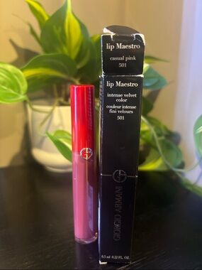 Giorgio Armani liquid velvet Lipstick | Shade 501 casual pink